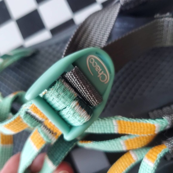 Chaco Aqua and Orange Zx2 Classic Womens Sandals Sz 8 Katydid Comfort Sandal - Picture 6 of 9